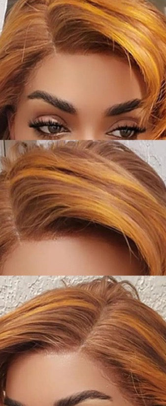 Douyin Bob Wig Human Hair 13x4 Frontal Lace Wig 14 Inch Body Wave 180% Density HD Lace Front Wigs Human Hair Pre Plucked Glueless Bob Wigs for Women Human Hair Wigs