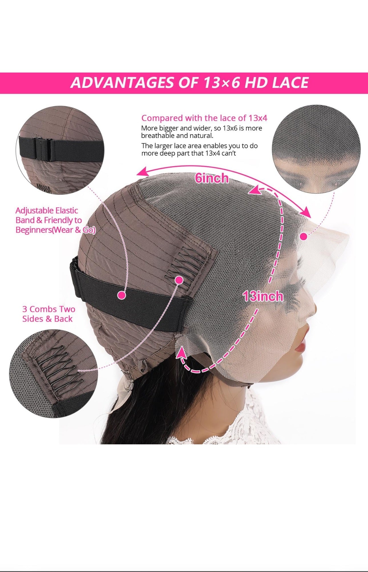 Lace Front Wigs Human Hair: 13x6 Deep Wave Lace Front Wigs Human Hair Glueless Wigs for Women 12A 180% Density HD Transparent 28 Inch Deep Curly Lace Frontal Wig Human Hair Pre Plucked with Baby Hair