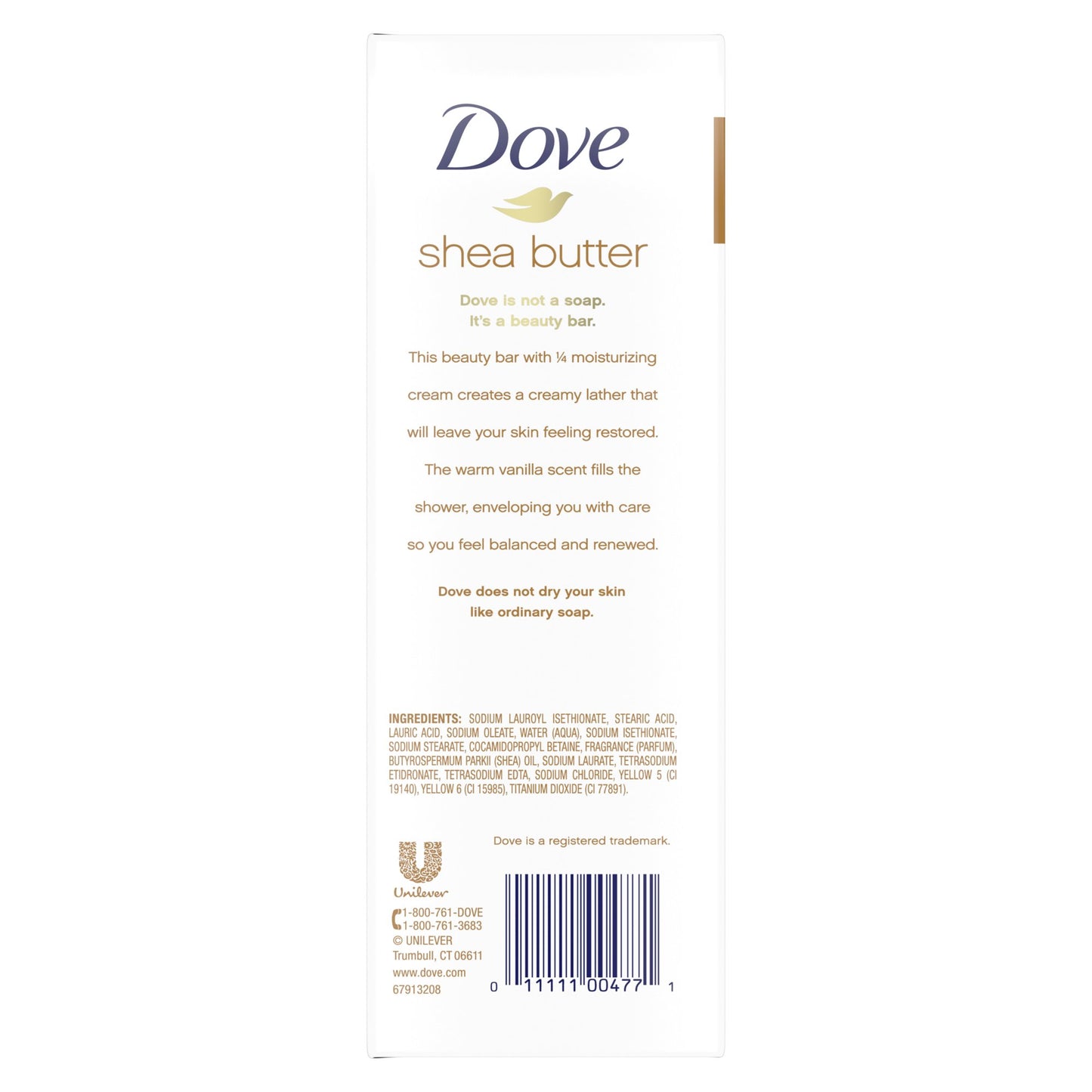 Dove Purely Pampering Beauty Bar Shea Butter 3.75 oz 10 Bars