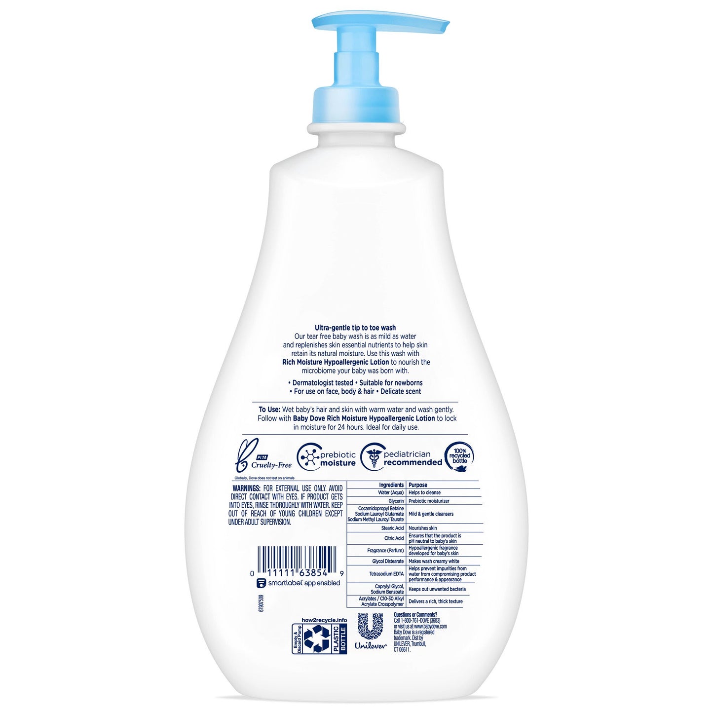 Baby Dove Sensitive Skin Care Baby Wash Rich Moisture 20 oz 1 ct