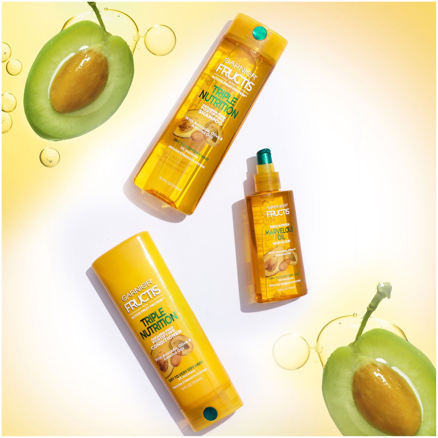 Garnier Fructis Triple Nutrition Conditioner, Dry to Very Dry Hair, 33.8 fl. oz.