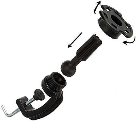 Peohud 4 Pack Manikin Head Holder, Wig Mannequin Head Stand, Cosmetology Desk Table Holding Clamp, Black