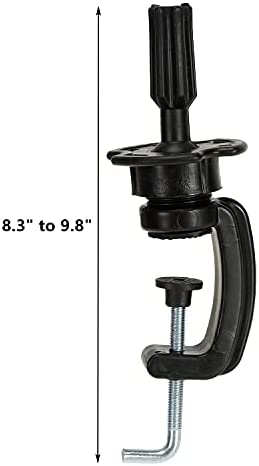Peohud 4 Pack Manikin Head Holder, Wig Mannequin Head Stand, Cosmetology Desk Table Holding Clamp, Black