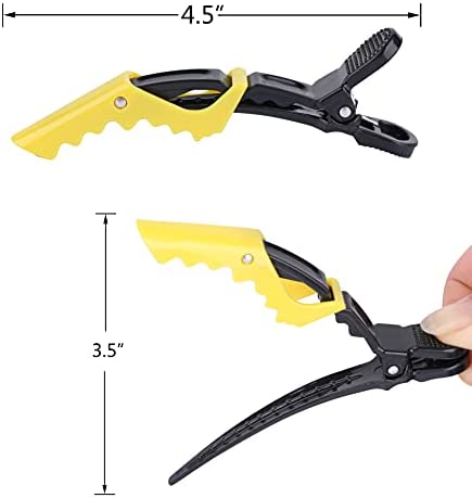 Hair Clips for Women by HH&LL – Wide Teeth & Double-Hinged Design – Alligator Styling Sectioning Clips of Professional Hair Salon Quality - 10Pack