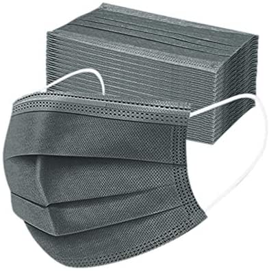 Disposable Face Mask Elastic Earloop Mouth Face Cover Masks, Anti-Spittle, Protective Dust(Grey,50pcs)