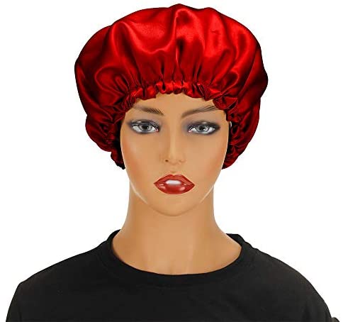 Wig Bonnet Edge Scarf Set, Stain Edge Laying Scarf for Lace Frontal Wigs, Double-Layered Satin Sleep Bonnet for Kids and Adults (Various 1pcs Bonnet+ 1pcs Frontal Wraps)