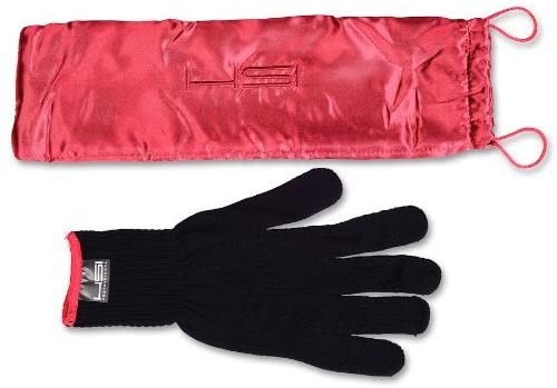 HSI Professional Glider | Ceramic Tourmaline Ionic Flat Iron Hair Straightener | Straightens & Curls with Adjustable Temp | Incl Glove, Pouch, & Travel Size Argan Oil Hair Treatment