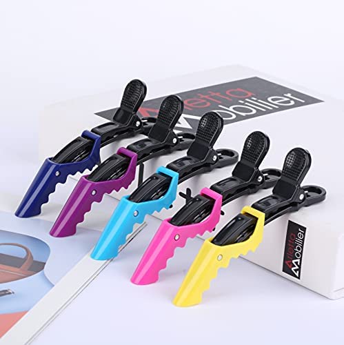 Hair Clips for Women by HH&LL – Wide Teeth & Double-Hinged Design – Alligator Styling Sectioning Clips of Professional Hair Salon Quality - 10Pack