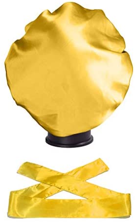 Wig Bonnet Edge Scarf Set, Stain Edge Laying Scarf for Lace Frontal Wigs, Double-Layered Satin Sleep Bonnet for Kids and Adults (Various 1pcs Bonnet+ 1pcs Frontal Wraps)