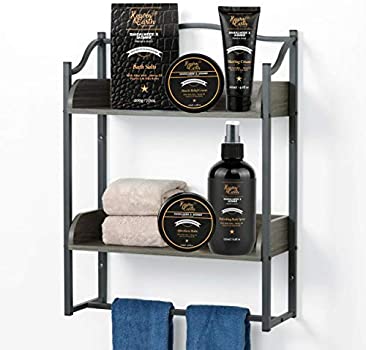Mens Spa Gift Baskets. Natural Bath & Body Gift Basket for Men. Toiletry Bag Skincare, Shaving & Bath Spa Basket for Men.