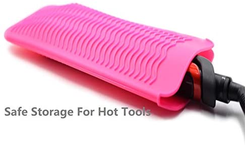 ZAXOP Resistant Silicone Mat Pouch for Flat Iron, Curling Iron,Hot Hair Tools