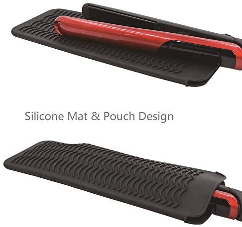 ZAXOP Resistant Silicone Mat Pouch for Flat Iron, Curling Iron,Hot Hair Tools