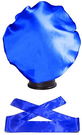 Wig Bonnet Edge Scarf Set, Stain Edge Laying Scarf for Lace Frontal Wigs, Double-Layered Satin Sleep Bonnet for Kids and Adults (Various 1pcs Bonnet+ 1pcs Frontal Wraps)