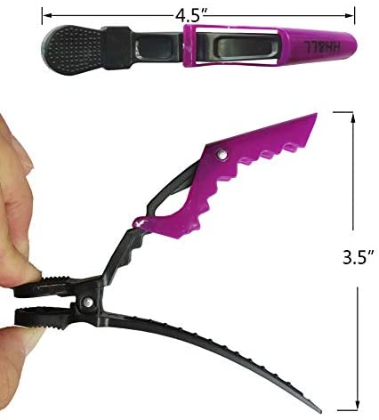 Hair Clips for Women by HH&LL – Wide Teeth & Double-Hinged Design – Alligator Styling Sectioning Clips of Professional Hair Salon Quality - 10Pack