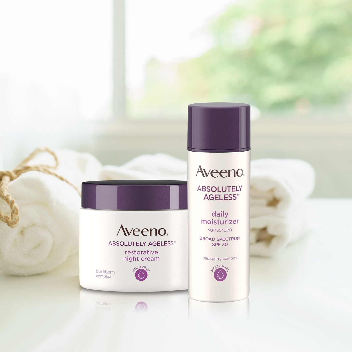 Aveeno Absolutely Ageless Night Cream with Blackberry Complex, Anti-Aging, 1.7 fl oz