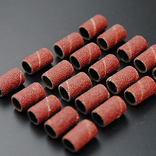 Nail Art Sanding Bands Set 100pc Manicure Sanding Ring for Electric Nail Drill Nail Salon Tools Set Size 120