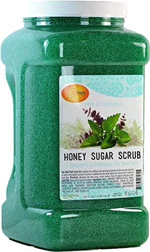 SPA REDI – Lemon & Lime Honey Sugar Scrub, Exfoliating, Hydrating & Nourishing, Infused with Natural Oils and Vitamins C, E & A (Retinol) for Glowy Smooth Skin - 128oz Gallon
