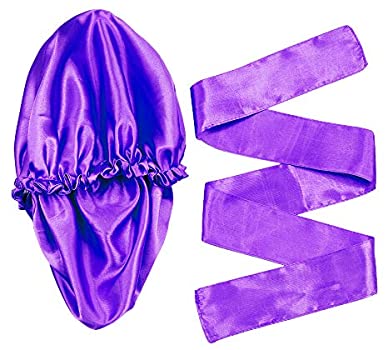 Wig Bonnet Edge Scarf Set, Stain Edge Laying Scarf for Lace Frontal Wigs, Double-Layered Satin Sleep Bonnet for Kids and Adults (Various 1pcs Bonnet+ 1pcs Frontal Wraps)
