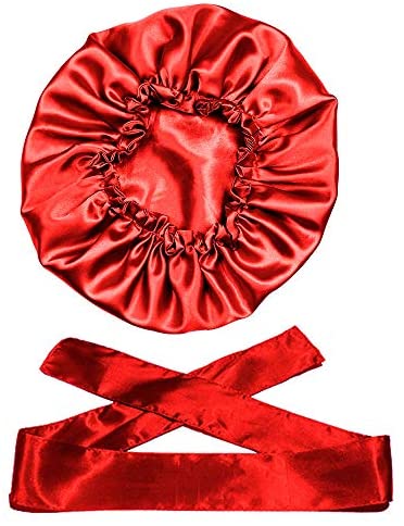 Wig Bonnet Edge Scarf Set, Stain Edge Laying Scarf for Lace Frontal Wigs, Double-Layered Satin Sleep Bonnet for Kids and Adults (Various 1pcs Bonnet+ 1pcs Frontal Wraps)
