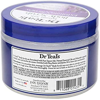 Dr Teals Exfoliate & Renew Lavender Epsom Salt Body Scrub 16 oz (Pack of 2)