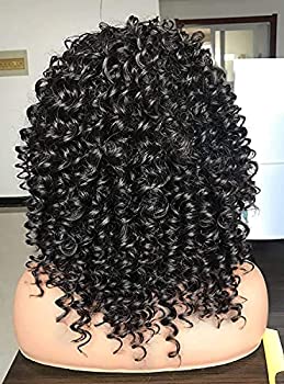 PRETTIEST Afro Curly Wigs Ombre Grey Wig with Bangs for Black Women Natural Looking for Daily Wear