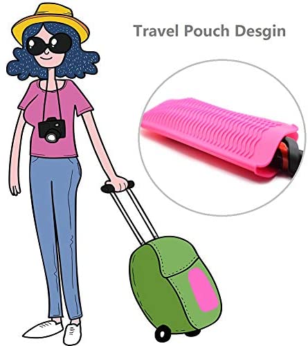 ZAXOP Resistant Silicone Mat Pouch for Flat Iron, Curling Iron,Hot Hair Tools