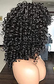PRETTIEST Afro Curly Wigs Ombre Grey Wig with Bangs for Black Women Natural Looking for Daily Wear