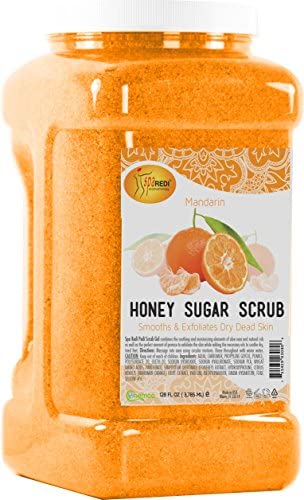 SPA REDI – Lemon & Lime Honey Sugar Scrub, Exfoliating, Hydrating & Nourishing, Infused with Natural Oils and Vitamins C, E & A (Retinol) for Glowy Smooth Skin - 128oz Gallon