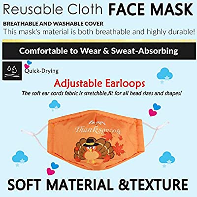Alldriey Kids Reusable Breathable Washable Face Mask with Adjustable Ear Loops for Girl Boy Children Gift