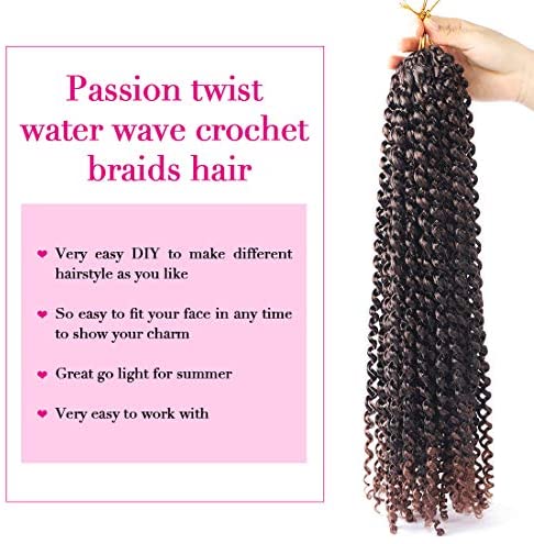 Passion Twist Hair for Braiding, Water Wave Crochet Braiding Hair Extensions