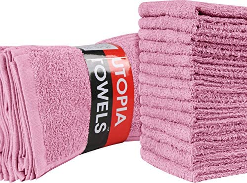 Utopia Towels Cotton Sage Green Washcloths Set - Pack of 24-100% Ring Spun Cotton, Premium Quality Flannel Face Cloths, Highly Absorbent and Soft Feel Fingertip Towels