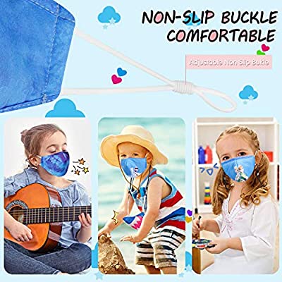 Alldriey Kids Reusable Breathable Washable Face Mask with Adjustable Ear Loops for Girl Boy Children Gift