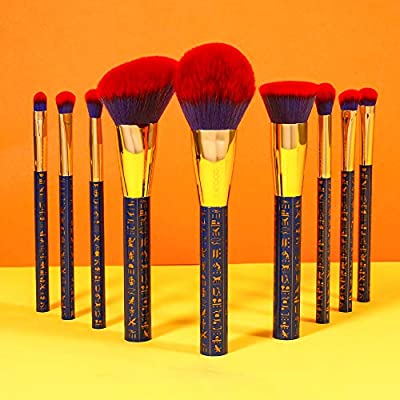 Docolor Makeup Brushes 19 PCs Bastet Cat Makeup Brush Set Premium Synthetic Kabuki Foundation Blending Face Powder Blush Concealers Eye Shadows Make Up Brushes Kit, Ancient Egyptian Series