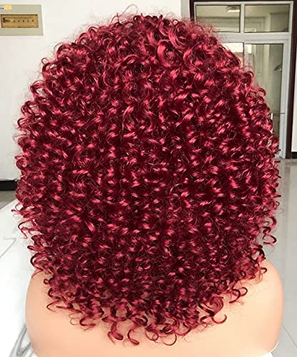 PRETTIEST Afro Curly Wigs Ombre Grey Wig with Bangs for Black Women Natural Looking for Daily Wear