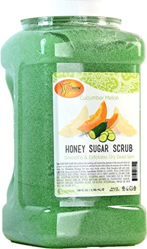 SPA REDI – Lemon & Lime Honey Sugar Scrub, Exfoliating, Hydrating & Nourishing, Infused with Natural Oils and Vitamins C, E & A (Retinol) for Glowy Smooth Skin - 128oz Gallon