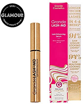 Grande Cosmetics GrandeLASH-MD Lash Enhancing Serum, Promotes Appearance of Longer, Thicker Eyelashes, Cruelty Free