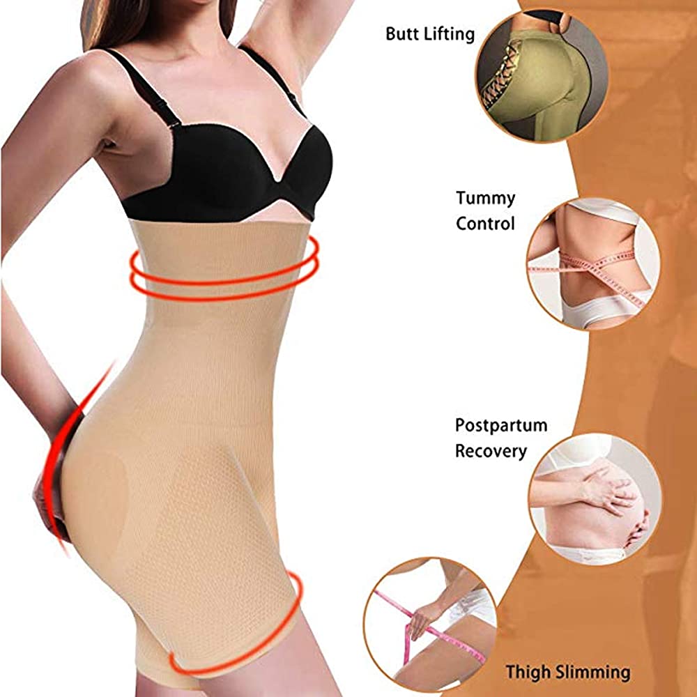 Womens Shapewear Tummy Control Seamless Hi-Waist Butt Lifter Power Shorts