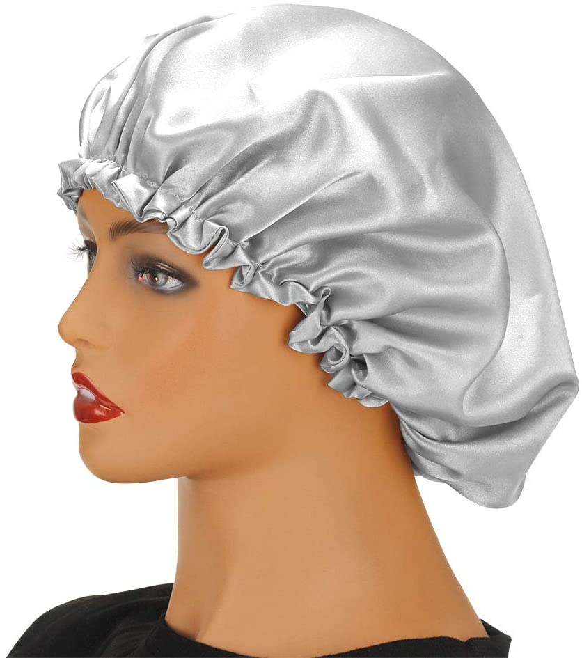 Wig Bonnet Edge Scarf Set, Stain Edge Laying Scarf for Lace Frontal Wigs, Double-Layered Satin Sleep Bonnet for Kids and Adults (Various 1pcs Bonnet+ 1pcs Frontal Wraps)