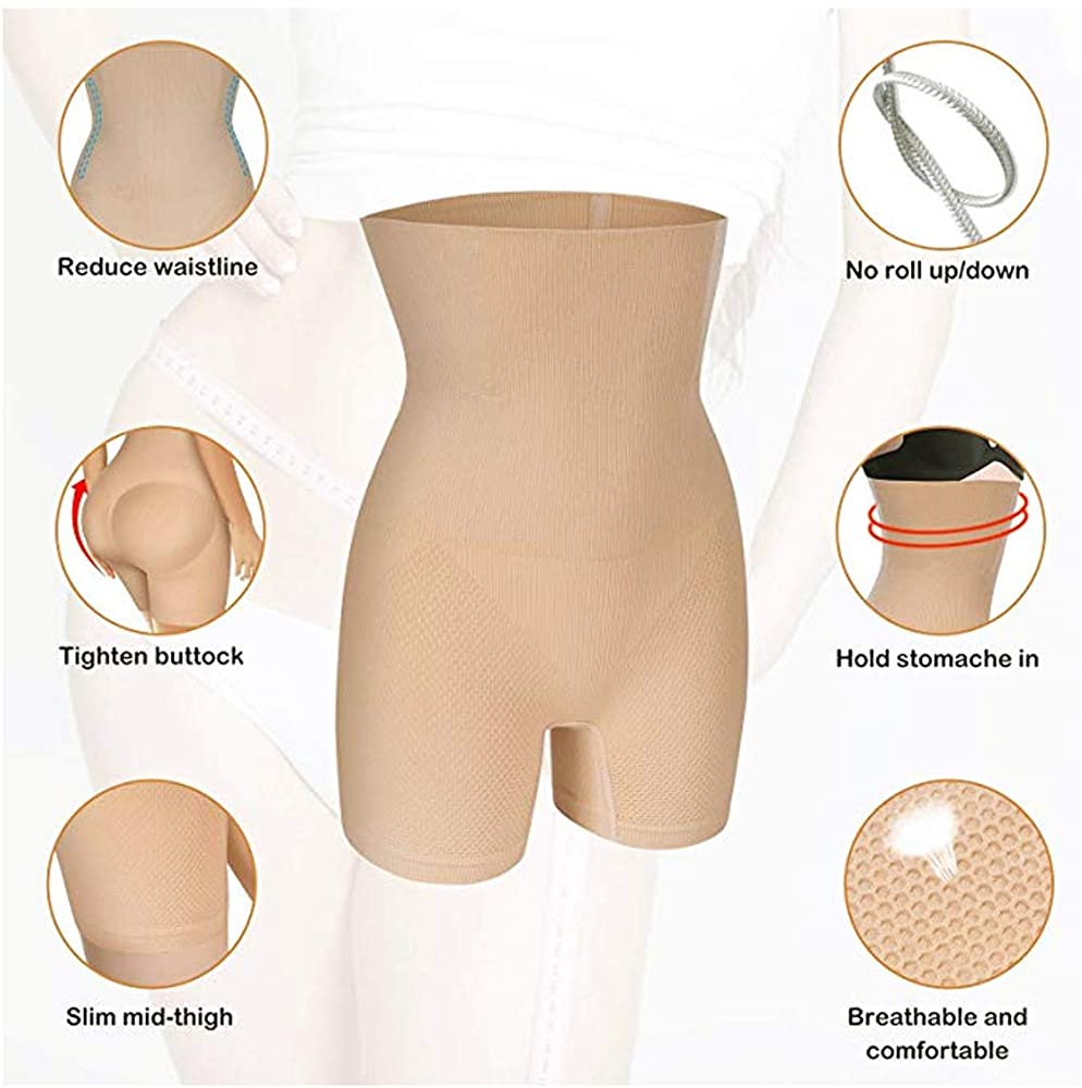 Womens Shapewear Tummy Control Seamless Hi-Waist Butt Lifter Power Shorts
