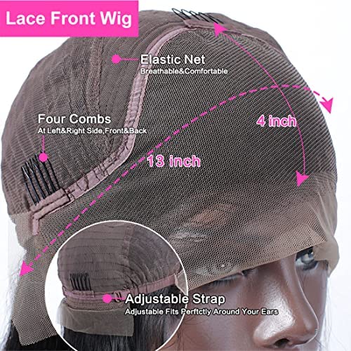 Dolahair Orange Ginger Color Lace Front Wig Human Hair 13X4 Curly Transparent Lace Frontal Wig middle part wig 150 Density (20 Inch)