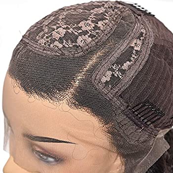 Derun Curly Bob Lace Front Wigs Human Hair 13×6 T Part Lace Short Bob Pixie Cut Wig Purple Remy Hair for Black Women