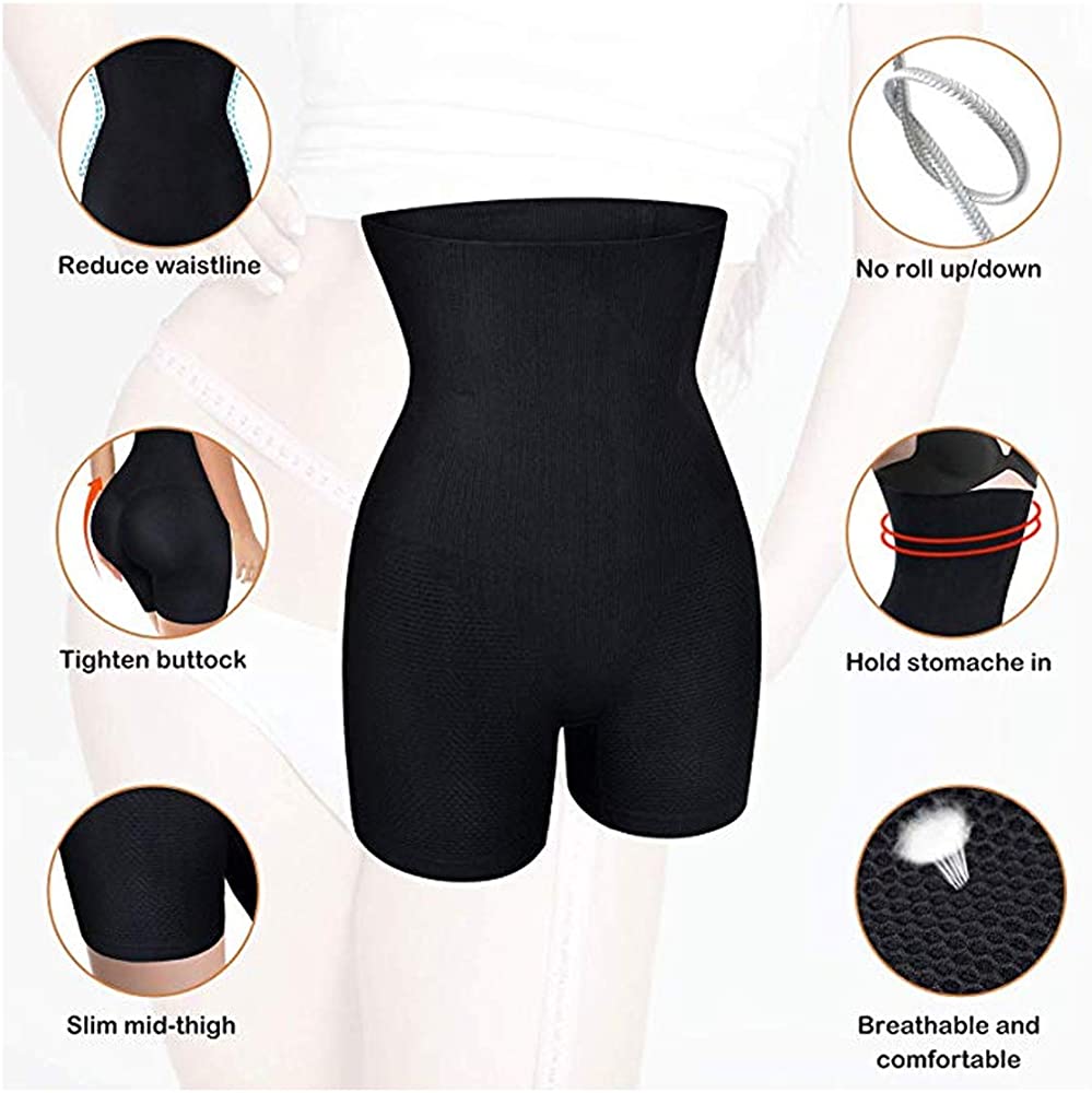 Womens Shapewear Tummy Control Seamless Hi-Waist Butt Lifter Power Shorts