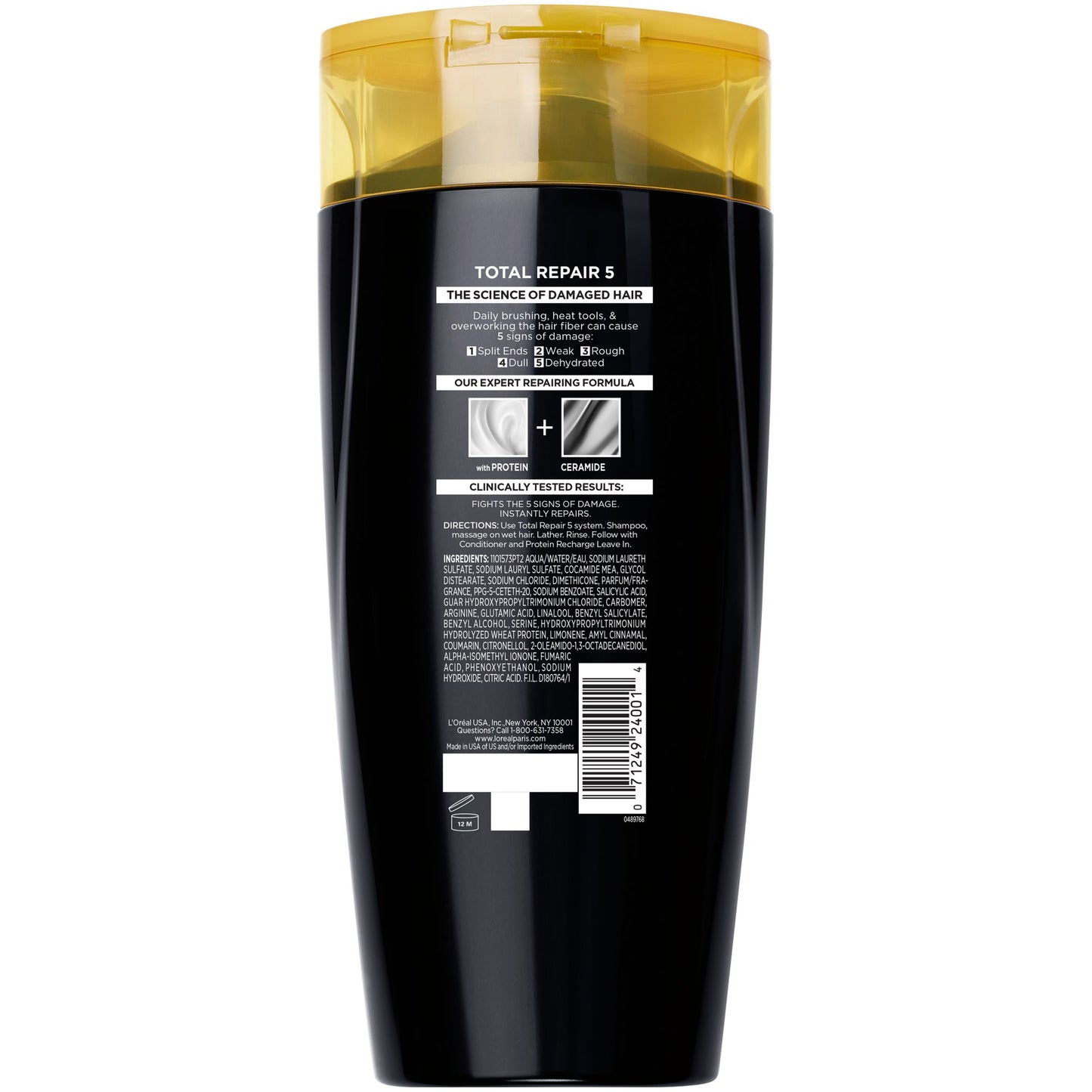 L'Oreal Paris Elvive Total Repair 5 Repairing Shampoo for Damaged Hair, 25.4 fl. oz.
