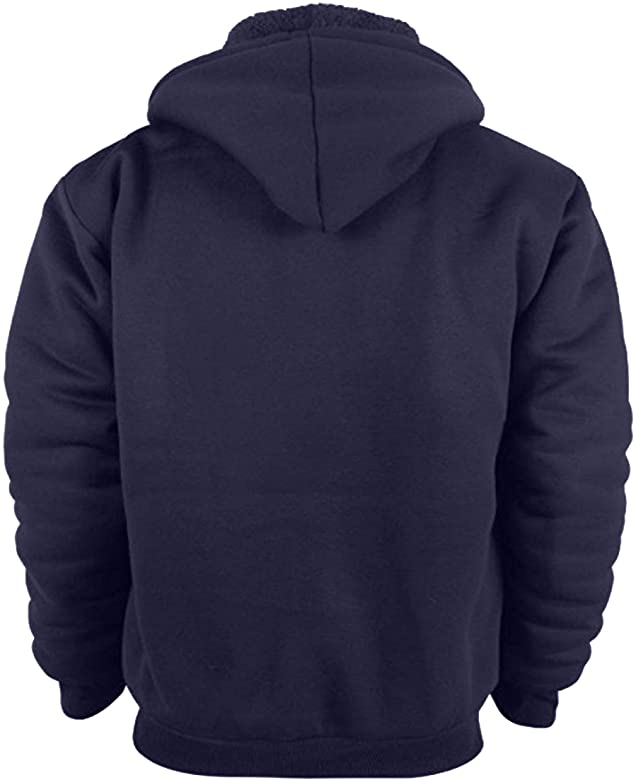 Hoodies for Men Heavyweight Fleece Sweatshirt - Full Zip Up Thick Sherpa Lined