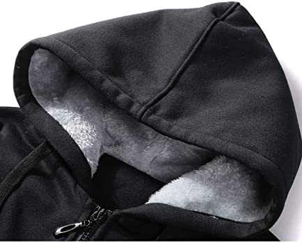 Hoodies for Men Heavyweight Fleece Sweatshirt - Full Zip Up Thick Sherpa Lined