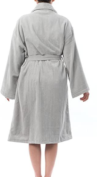 Blair Womens Cotton Terry Cloth Bathrobe Shawl Collar Velour Spa Robe