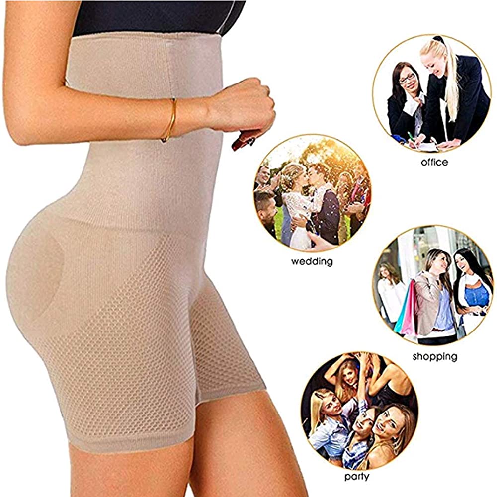 Womens Shapewear Tummy Control Seamless Hi-Waist Butt Lifter Power Shorts