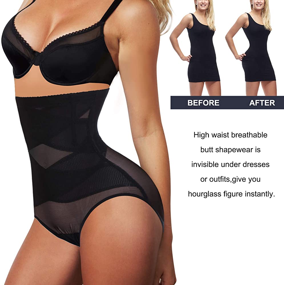 Women Butt Lifter Shapewear Hi-Waist Double Tummy Control Panty Waist Trainer Body Shaper