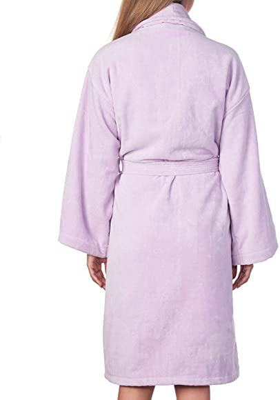 Blair Womens Cotton Terry Cloth Bathrobe Shawl Collar Velour Spa Robe