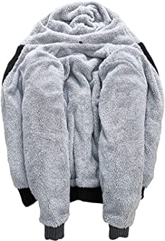 Hoodies for Men Heavyweight Fleece Sweatshirt - Full Zip Up Thick Sherpa Lined